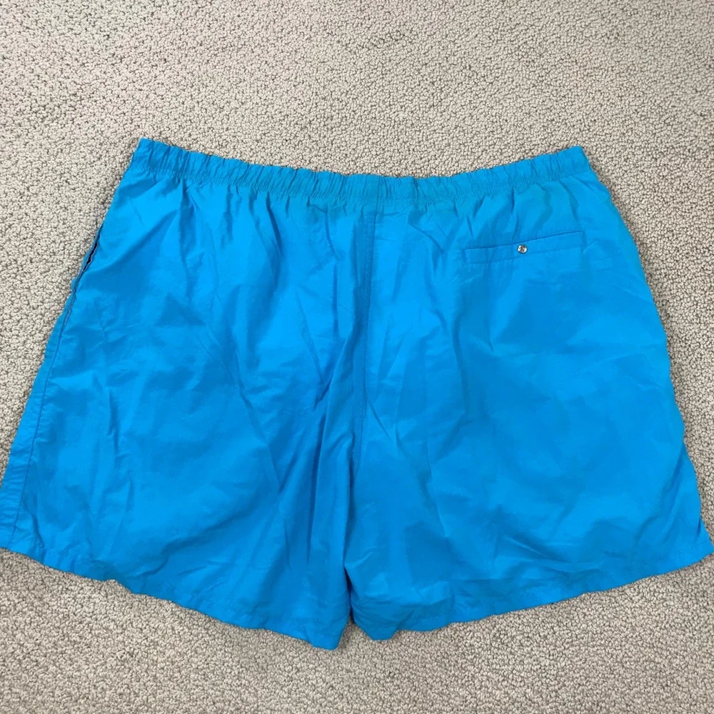 Big Dogs Mens Swim Trunks Size 1X Blue Nylon Mesh Lined Board Shorts Embroidered
